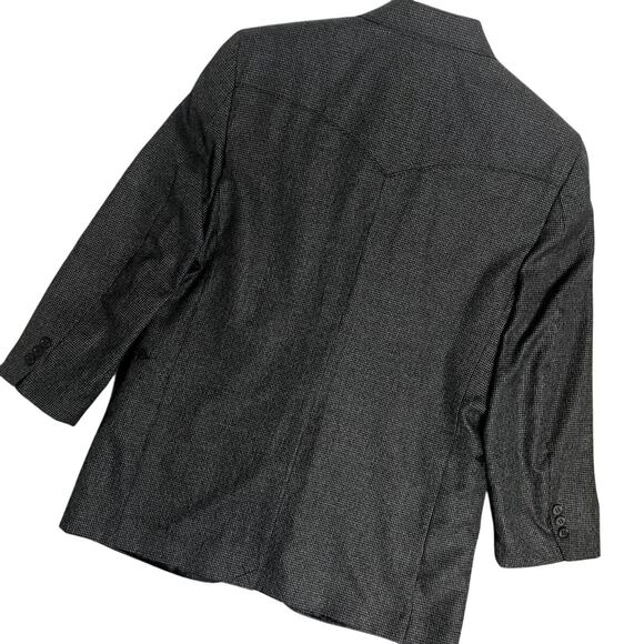 Vtg Circle S Dallas Texas Blazer Men's 42R Gray/Black Tweed Western Style - Picture 2 of 13